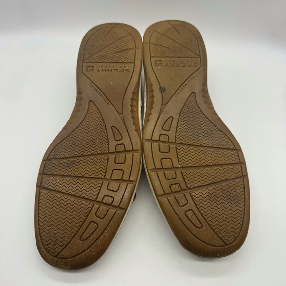 Sperry White Blue & Red Anchor Loafers - Picture 8 of 9